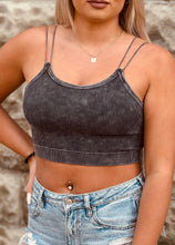 Load image into Gallery viewer, Washed Ribbed Seamless Double Strap Brami