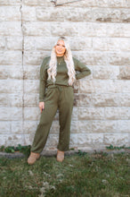 Load image into Gallery viewer, Mock Neck Wide Leg Drawstring Set