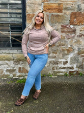 Load image into Gallery viewer, Ribbed Lightweight Hooded Long Sleeve