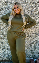 Load image into Gallery viewer, Mock Neck Wide Leg Drawstring Set
