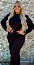 Load image into Gallery viewer, Mock Neck Wide Leg Drawstring Set