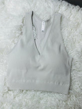 Load image into Gallery viewer, Ribbed Cropped Racerback Bra Top