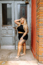 Load image into Gallery viewer, 2 Piece Short Set W/ White Stitching