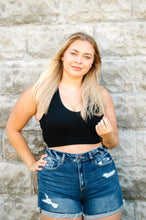 Load image into Gallery viewer, Ribbed Cropped Racerback Bra Top