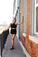 Load image into Gallery viewer, 2 Piece Short Set W/ White Stitching