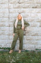 Load image into Gallery viewer, Mock Neck Wide Leg Drawstring Set