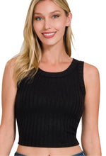 Load image into Gallery viewer, Ribbed Boat Neck Cropped Seamless Top

