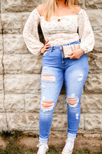 Load image into Gallery viewer, Zenana Medium Wash Distressed Skinny Jean Deven
