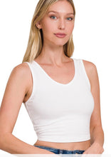 Load image into Gallery viewer, V-Neck Cotton Cropped Cami Top
