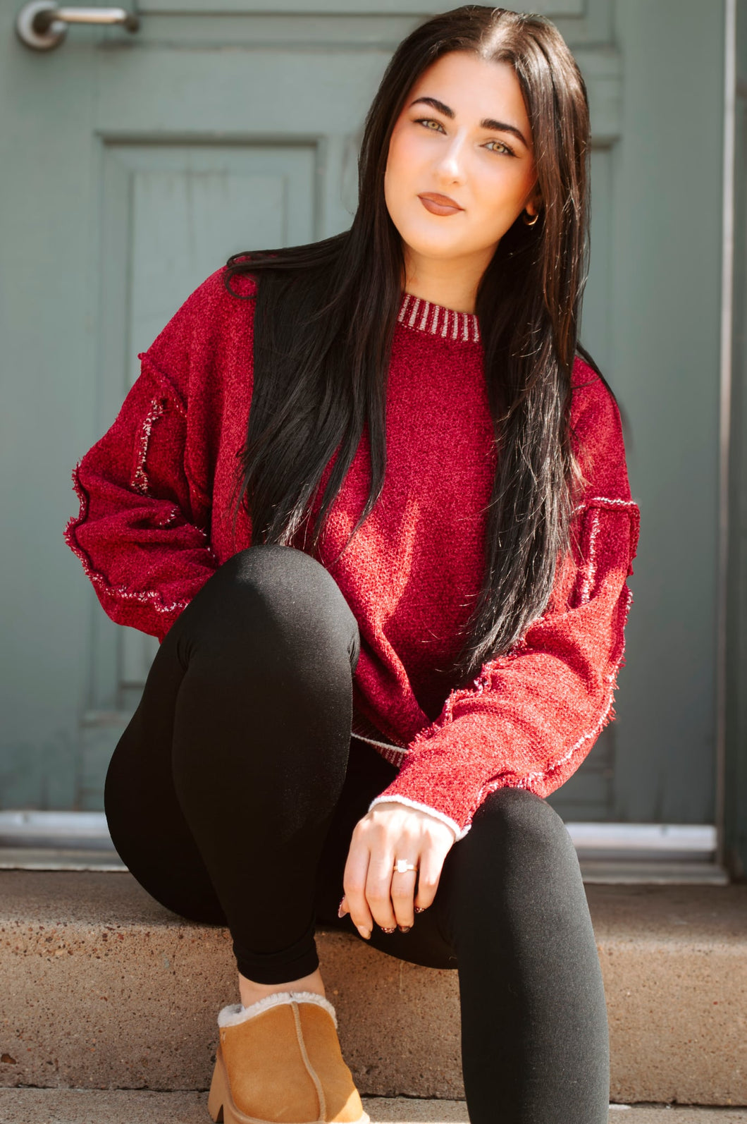 Textured Reverse Stitch Sweater