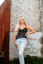 Load image into Gallery viewer, Lace Trim Satin Crop Cami
