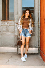 Load image into Gallery viewer, Risen Mid Rise Button Down Shorts Willow
