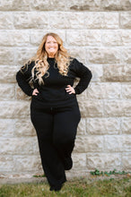 Load image into Gallery viewer, Mock Neck Wide Leg Drawstring Set
