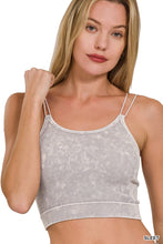 Load image into Gallery viewer, Washed Ribbed Seamless Double Strap Brami
