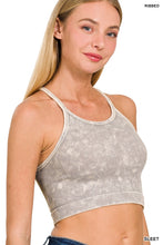 Load image into Gallery viewer, Washed Ribbed Seamless Cropped Cami
