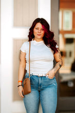 Load image into Gallery viewer, Vegan Leather Mini Brown Crossbody
