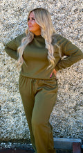 Load image into Gallery viewer, Mock Neck Wide Leg Drawstring Set
