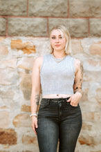 Load image into Gallery viewer, Ribbed Padded High Neck Cami
