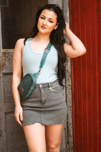 Load image into Gallery viewer, Zenana Acid Wash Fray Hem Skirt
