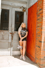 Load image into Gallery viewer, Floral Lace Mesh Short Sleeve Top
