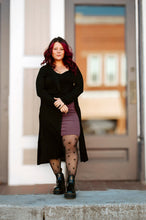 Load image into Gallery viewer, Long Black Button Cardigan
