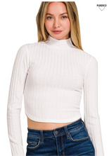 Load image into Gallery viewer, Ribbed Layering Crop Top
