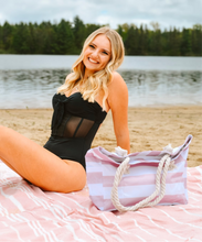 Load image into Gallery viewer, Stripe Beach Tote
