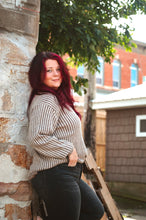 Load image into Gallery viewer, Round Oversized Stripe Sweater
