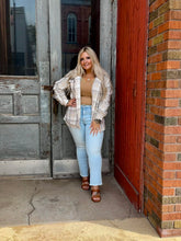 Load image into Gallery viewer, Plaid Oversized Shacket W/ Removable Hood
