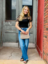 Load image into Gallery viewer, Floral Lace Mesh Short Sleeve Top
