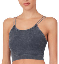 Load image into Gallery viewer, Washed Ribbed Seamless Double Strap Brami
