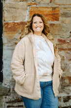 Load image into Gallery viewer, Sherpa Fleece Zip Jacket Oversized Cozy Jacket
