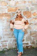 Load image into Gallery viewer, Colorblock Patch Half Button Sherpa Shacket
