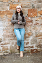 Load image into Gallery viewer, 2 Tone Zip Up Sweater
