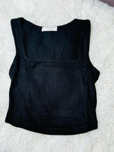 Load image into Gallery viewer, Ribbed Square Neck Cropped Tank
