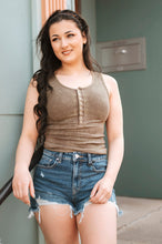 Load image into Gallery viewer, Ribbed Snap Front Tank Top
