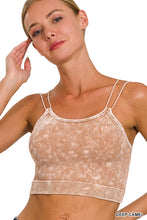 Load image into Gallery viewer, Washed Ribbed Seamless Double Strap Brami
