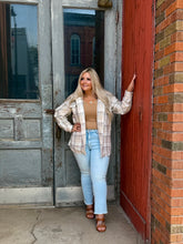 Load image into Gallery viewer, Plaid Oversized Shacket W/ Removable Hood
