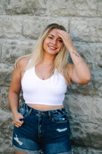 Load image into Gallery viewer, Ribbed Cropped Racerback Bra Top

