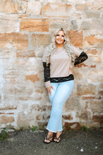 Load image into Gallery viewer, Solid Lace Patch Work Long Sleeve Top
