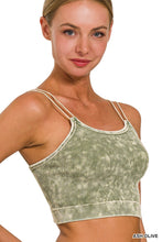 Load image into Gallery viewer, Washed Ribbed Seamless Double Strap Brami
