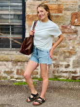 Load image into Gallery viewer, Lace Hem Short Sleeve Patch Work Top
