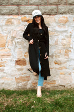 Load image into Gallery viewer, Long Black Button Cardigan
