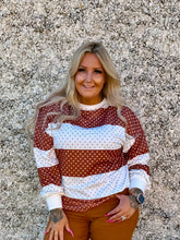 Load image into Gallery viewer, Polka Dot Color Block Long Sleeve
