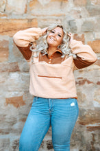 Load image into Gallery viewer, Colorblock Patch Half Button Sherpa Shacket
