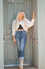 Load image into Gallery viewer, Hollow Lace Floral Sleeve Top
