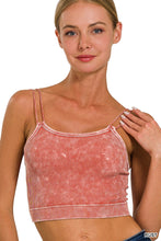 Load image into Gallery viewer, Washed Ribbed Seamless Double Strap Brami

