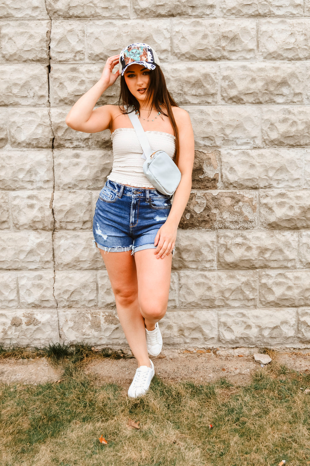 Zenana Distressed Cuffed Raw Hem Denim Shorts Maylin
