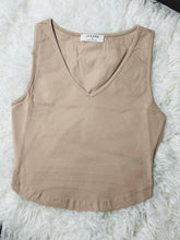 Load image into Gallery viewer, V-Neck Cotton Cropped Cami Top
