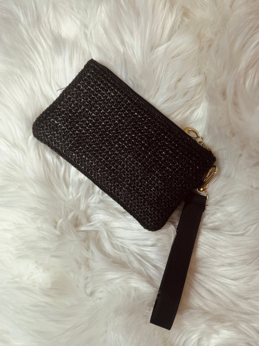 Boho Woven Straw Wristlet